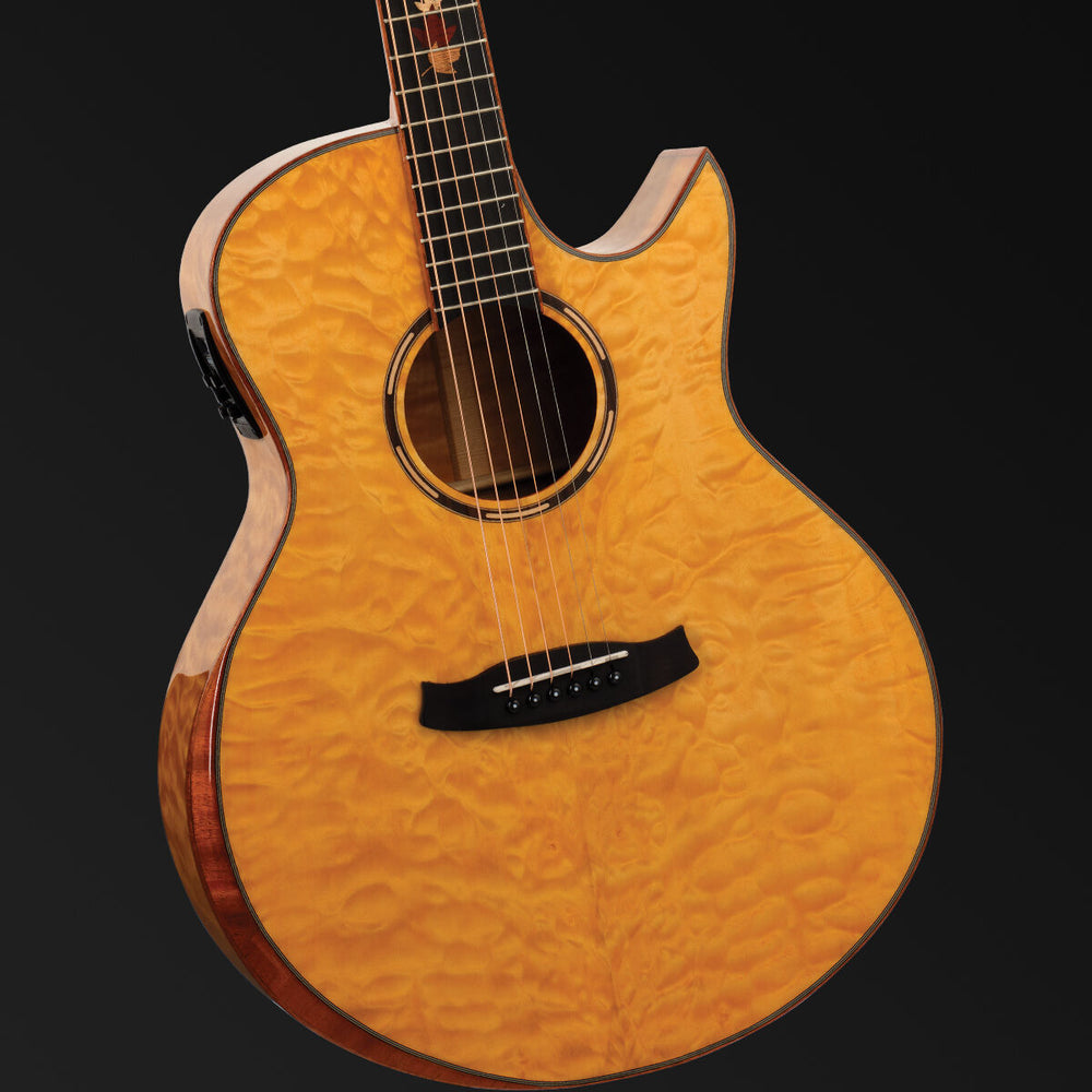 Tanglewood Winterleaf Exotic Solid Top Grand Auditorium Guitar with Florentine Cutaway and Arm Carve-Buzz Music