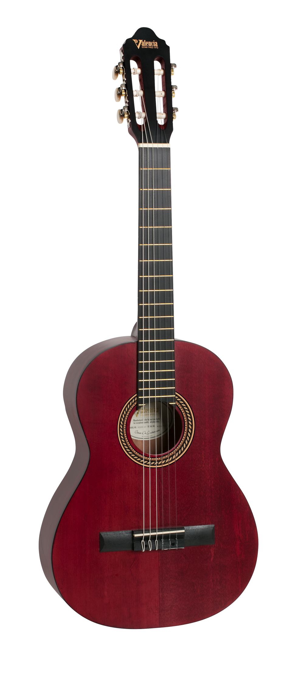 Valencia 200 Series 3/4 - Transparent Wine Red-Buzz Music