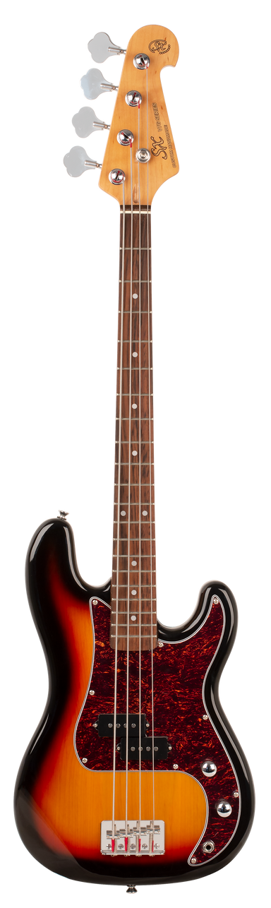 SX VEP34TS-PK2 - ¾ PB Style Bass and Amp Pack – 3 Tone Sunburst - SX Bass, 15 Watt Bass Amp,Padded Bag, FREE Online Lessons-Buzz Music