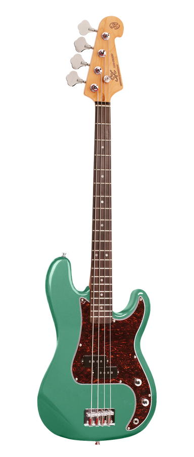 SX VEP34VGN - ¾ Size PB Style Bass – Vintage Green - SX Bass, Padded Bag, FREE Online Lessons-Buzz Music