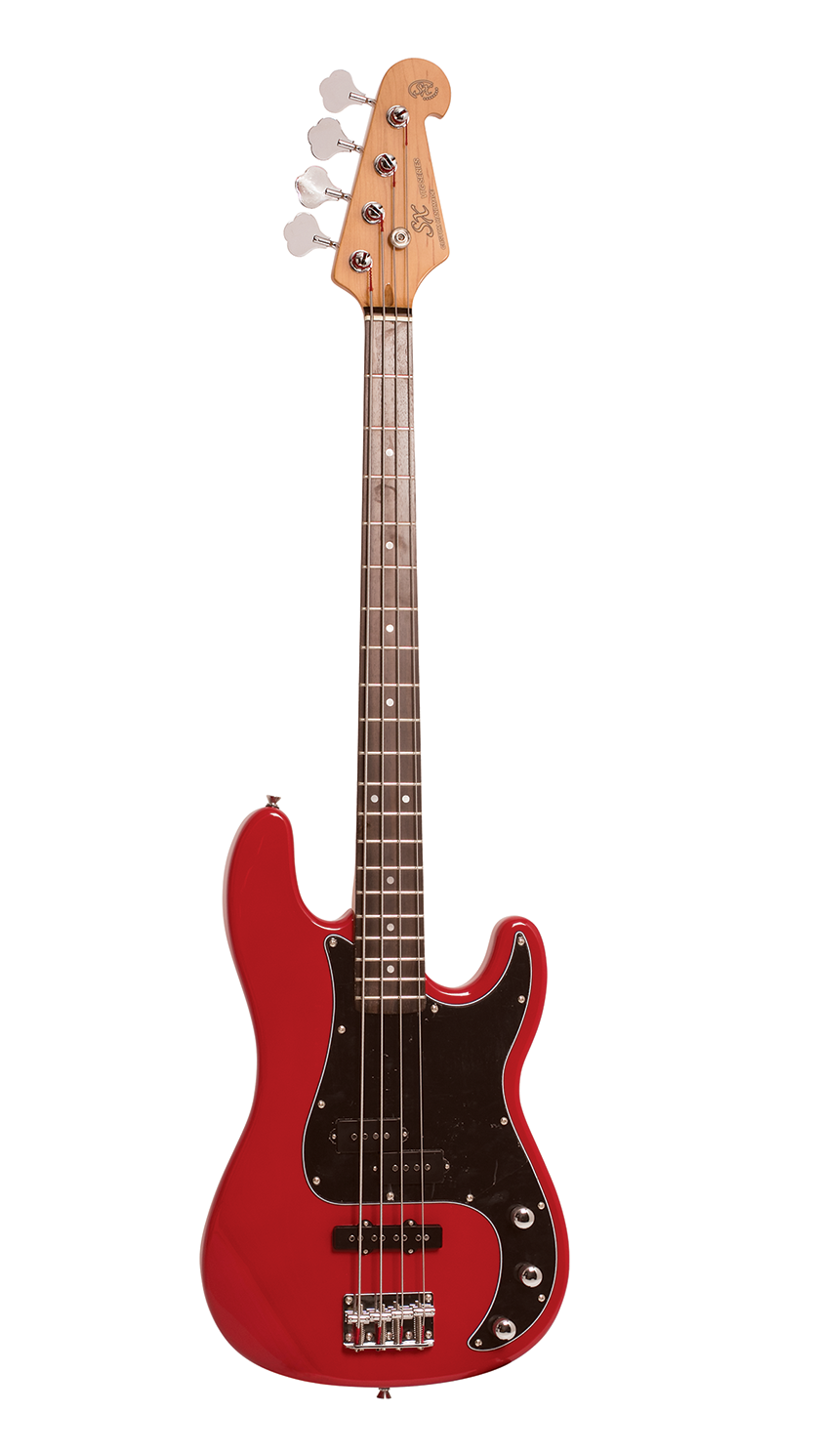 SX VEP62FR - PB Style Bass – Fiesta Red - SX Bass, Padded Bag, FREE Online Lessons-Buzz Music
