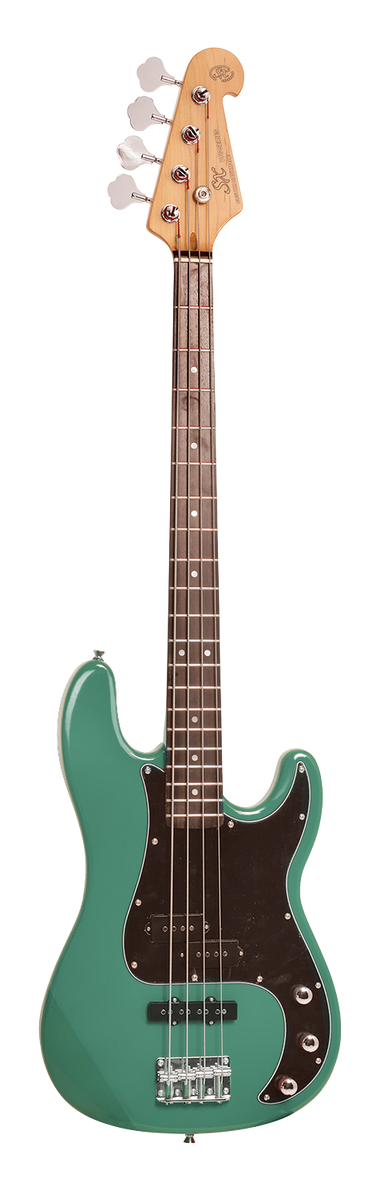 SX VEP62VGN - PB Style Bass – Vintage Green - SX Bass, Padded Bag, FREE Online Lessons-Buzz Music