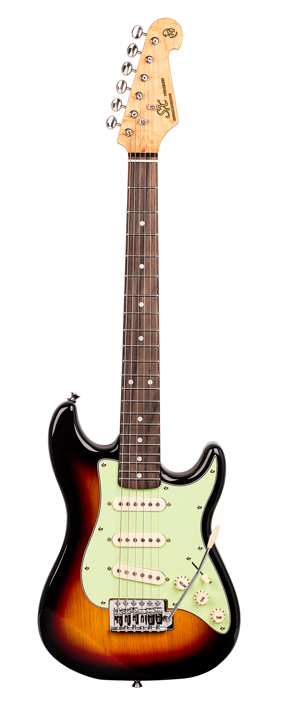 SX VES12TS - ½ Size SC Style Guitar Pack – Tobacco Sunburst - SX Guitar, SX Heavy Duty Padded Bag, FREE Online Lessons-Buzz Music