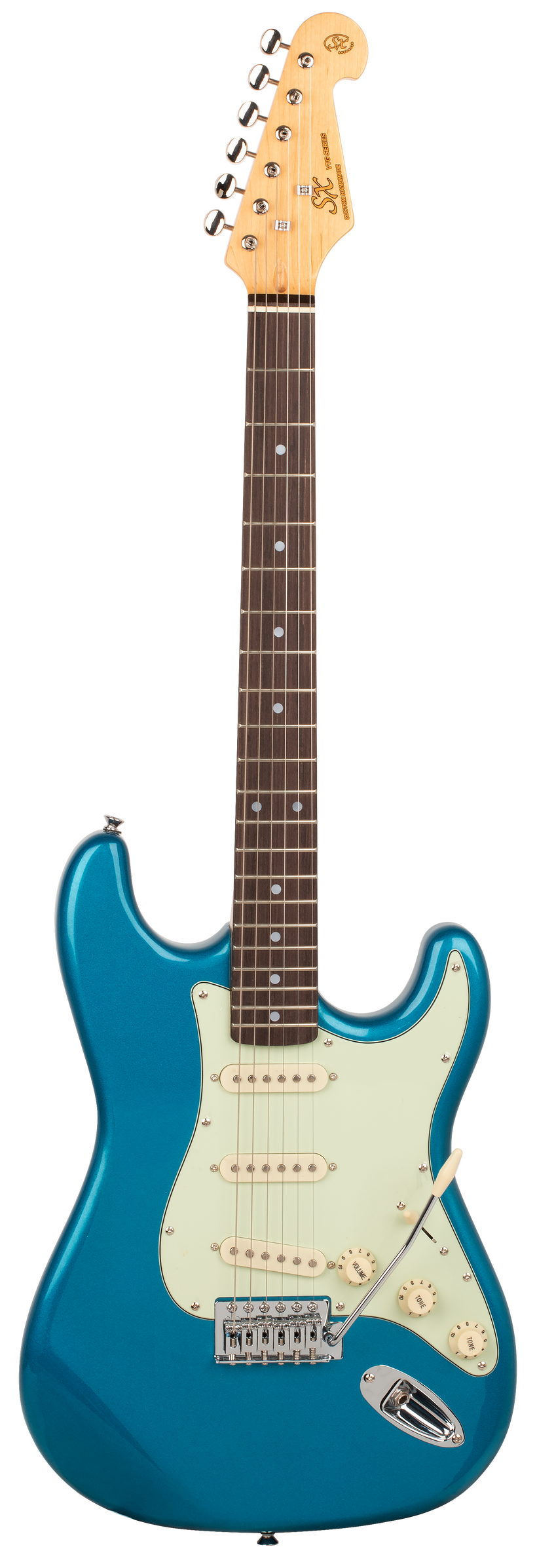 SX VES62LPB - SC Style Guitar Pack – Lake Placid Blue - SX Guitar, SX Heavy Duty Padded Bag, FREE Online Lessons-Buzz Music