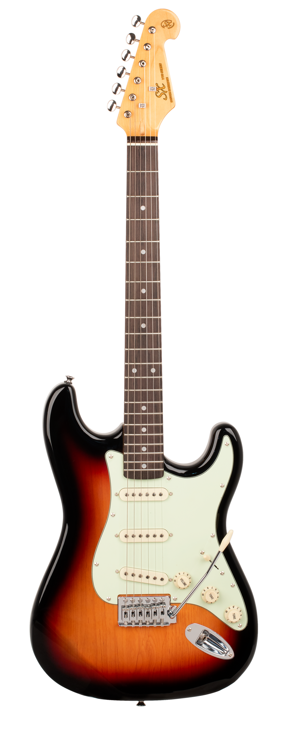 SX VES62TS - SC Style Guitar Pack – 3 Tone Sunburst - SX Guitar, SX Heavy Duty Padded Bag, FREE Online Lessons-Buzz Music