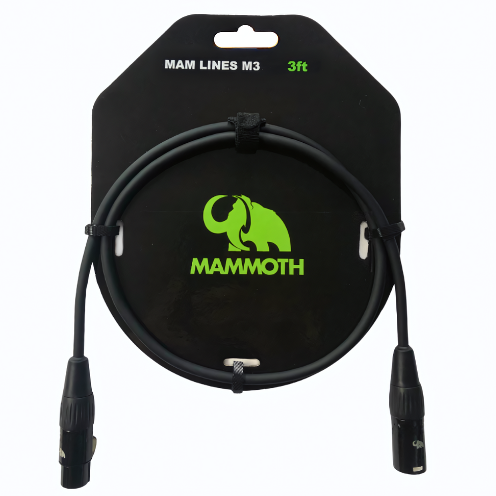 Mammoth MAM LINES M3, Mic Cable, 3ft, XLR TO XLR