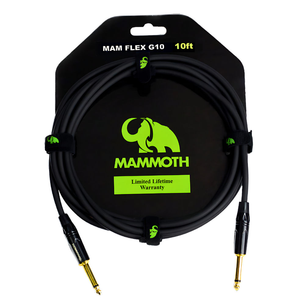 Mammoth MAM LINES G10, 10ft Instrument Cable, Straight Jack to Straight Jack.