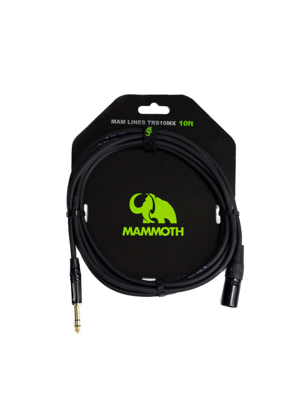 Mammoth MAM LINES TRS10MX, 10ft Audio Cable, TRS Jack to Male XLR