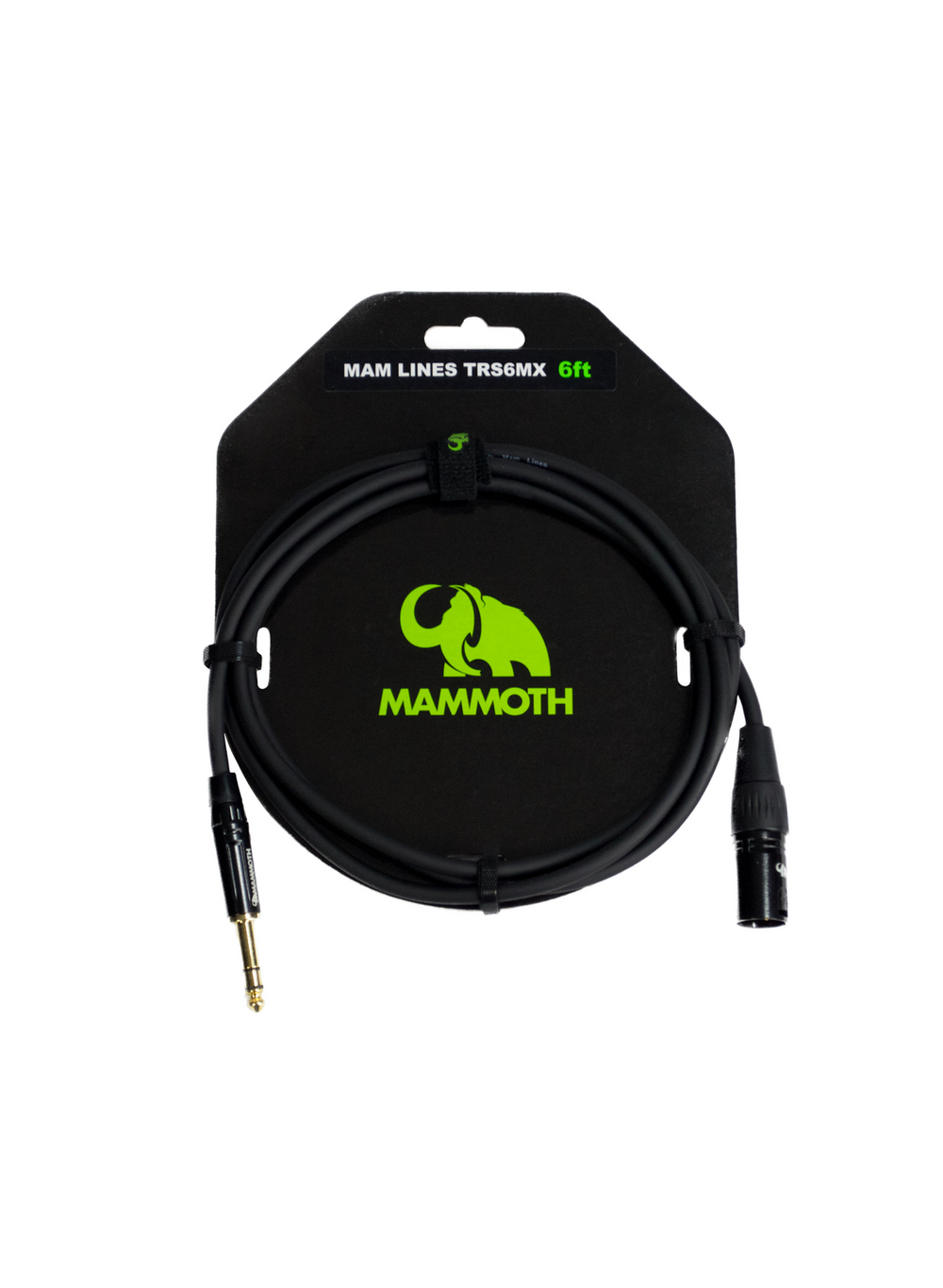 Mammoth MAM LINES TRS6MX, 6ft Audio Cable, TRS Jack to Male XLR