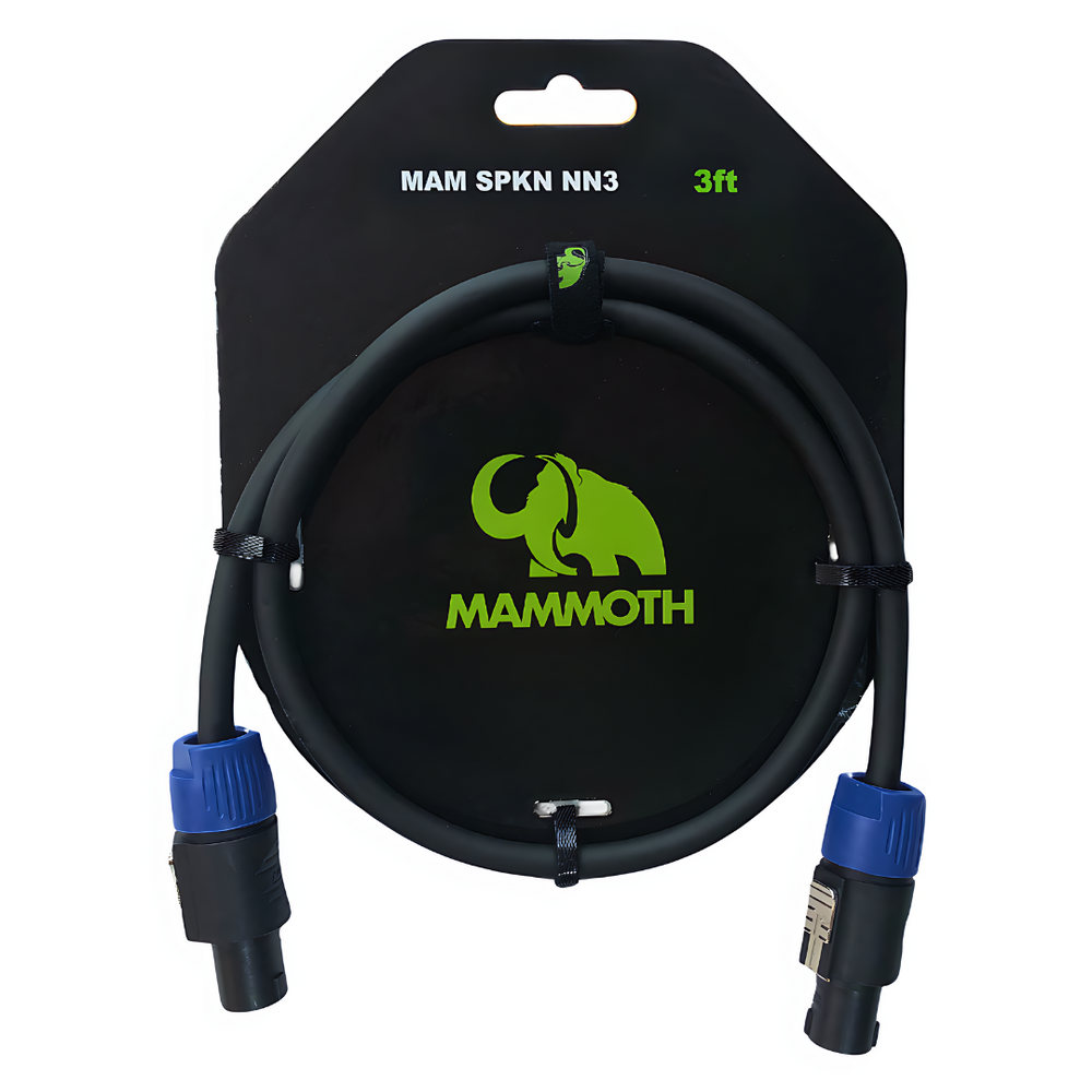 Mammoth MAM SPKN NN3, SPEAKER Cable, 3ft, SPEAKON TO SPEAKON