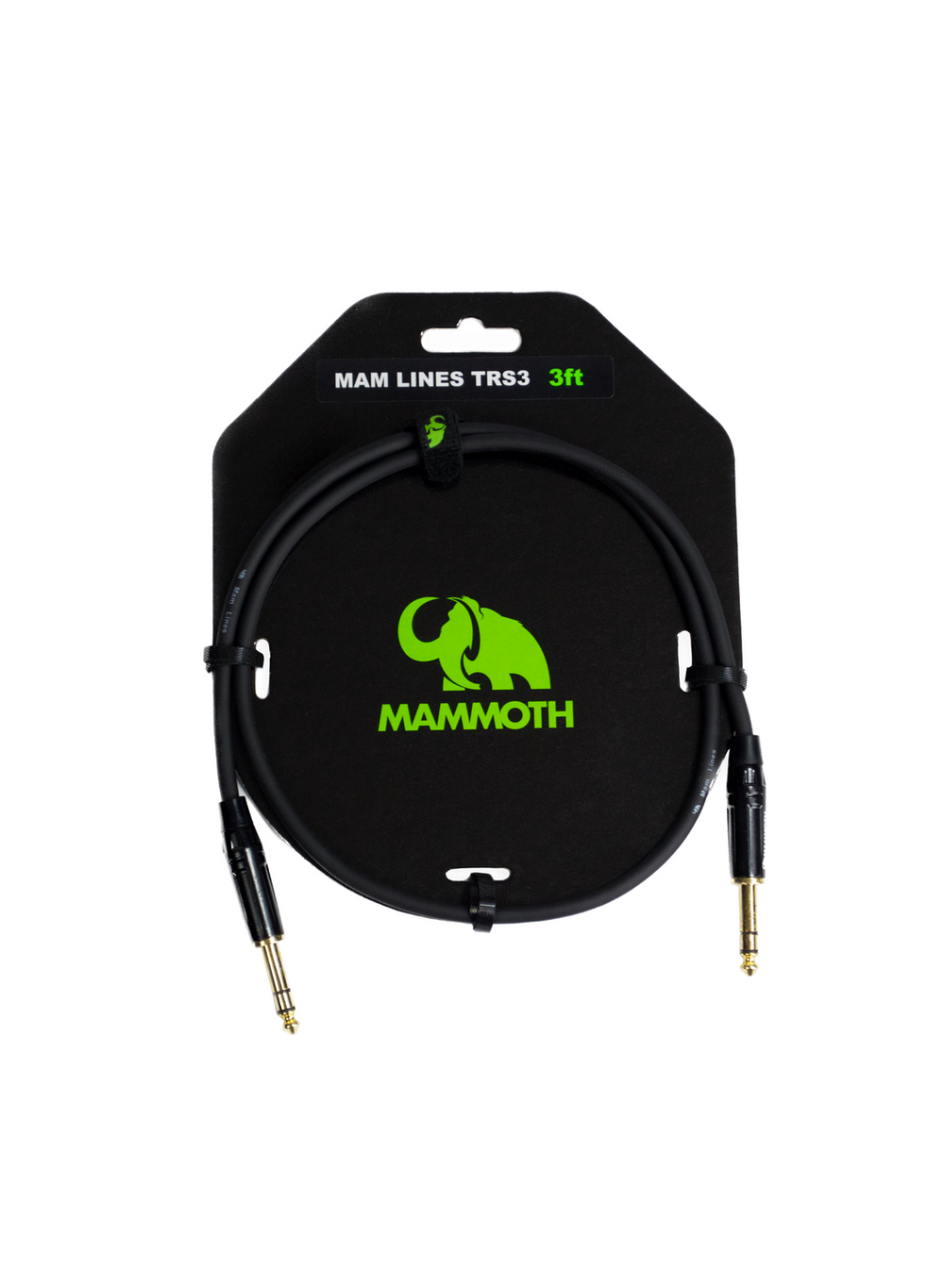 Mammoth MAM LINES TRS3, 3ft Audio Cable, TRS Jack to TRS Jack