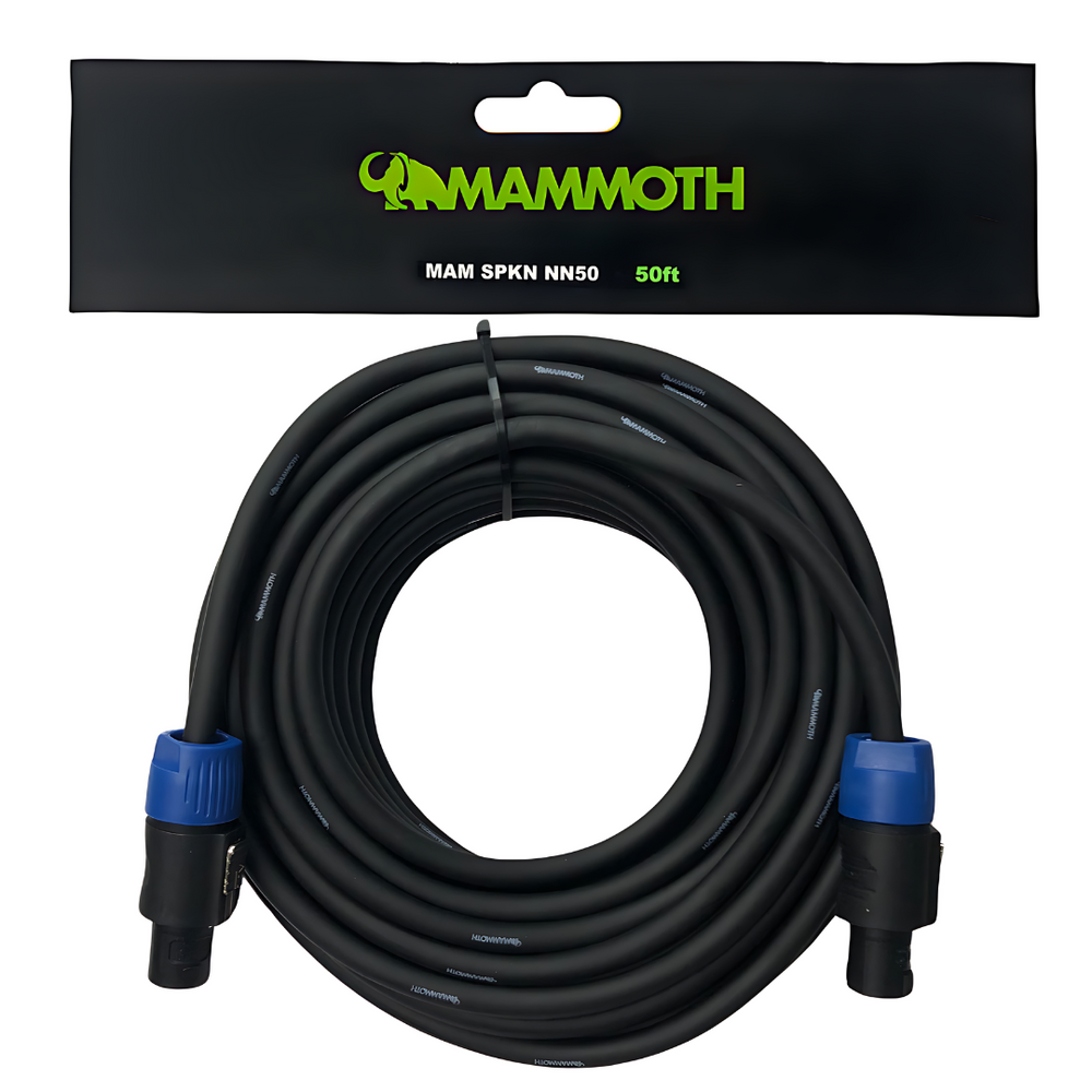 Mammoth MAM SPKN NN50, SPEAKER Cable, 50ft, SPEAKON TO SPEAKON