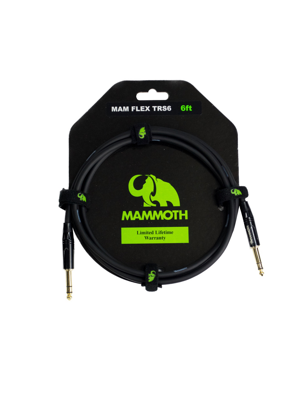 Mammoth MAM FLEX TRS6, 6ft Audio Cable, TRS Jack to TRS Jack