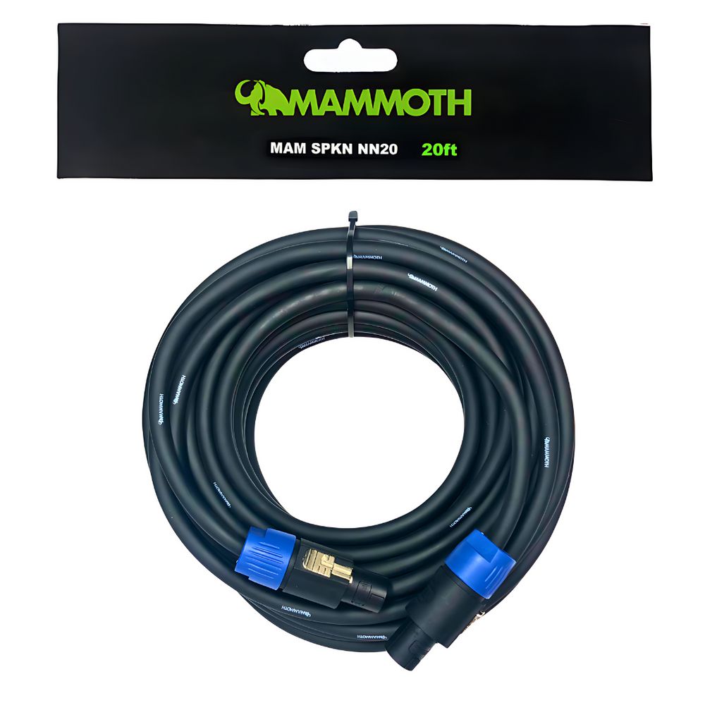 Mammoth MAM SPKN NN20, SPEAKER Cable, 20ft, SPEAKON TO SPEAKON
