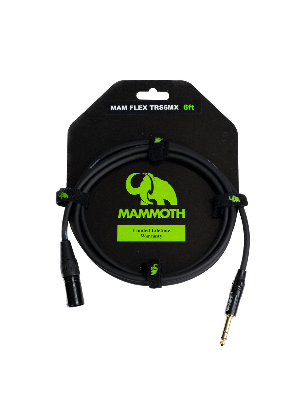 Mammoth MAM FLEX TRS6MX, 6ft Audio Cable, TRS Jack to Male XLR