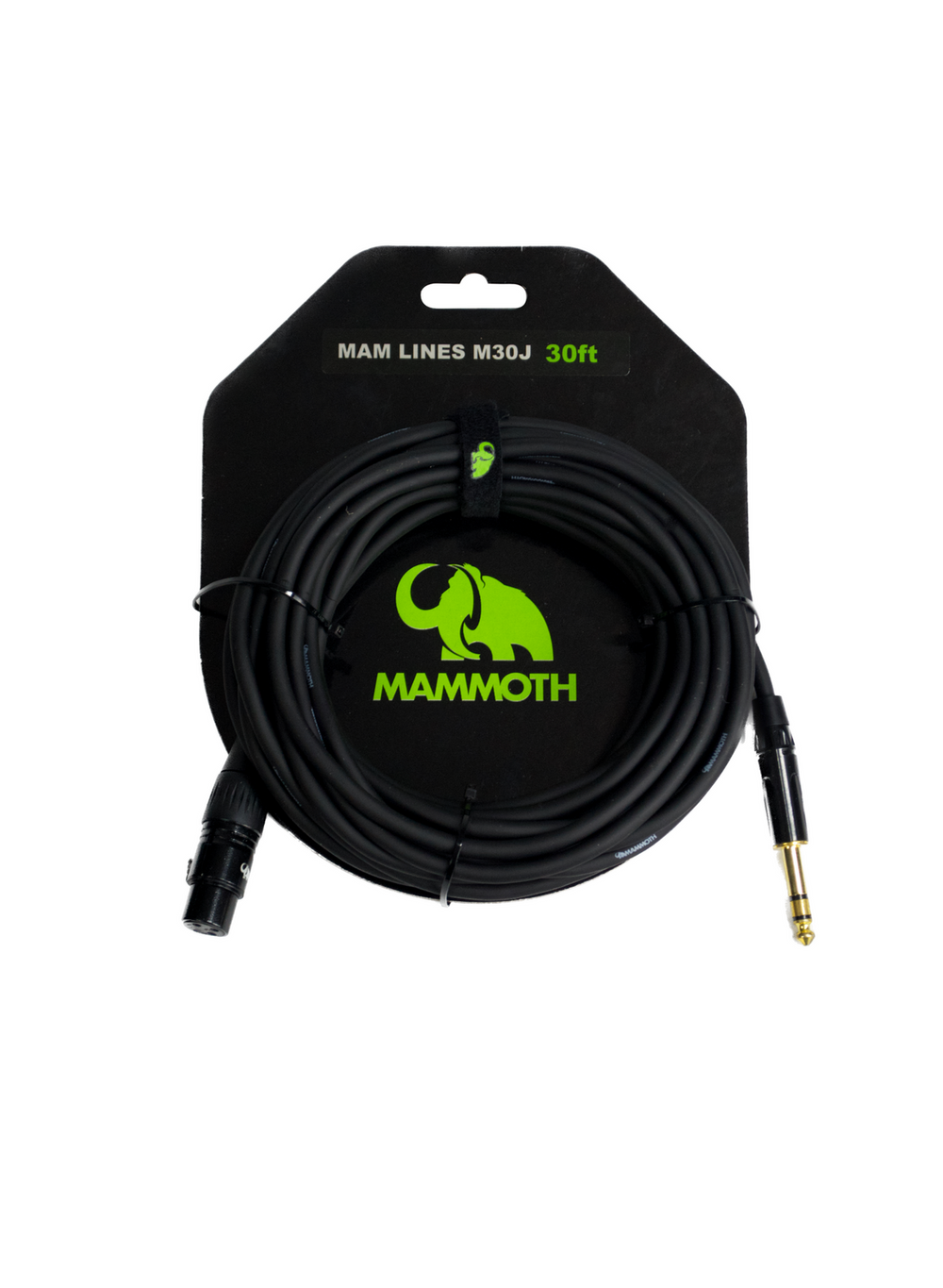 Mammoth MAM LINES M30J, 30ft Mic Cable, XLR to TRS Jack.
