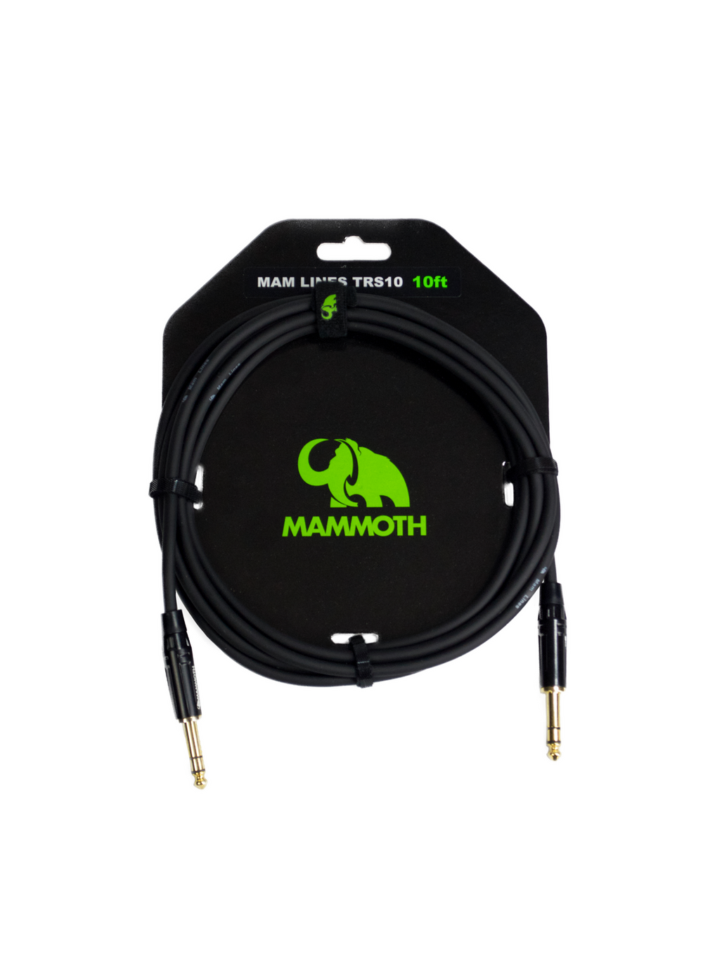 Mammoth MAM LINES TRS10, 10ft Audio Cable, TRS Jack to TRS Jack.