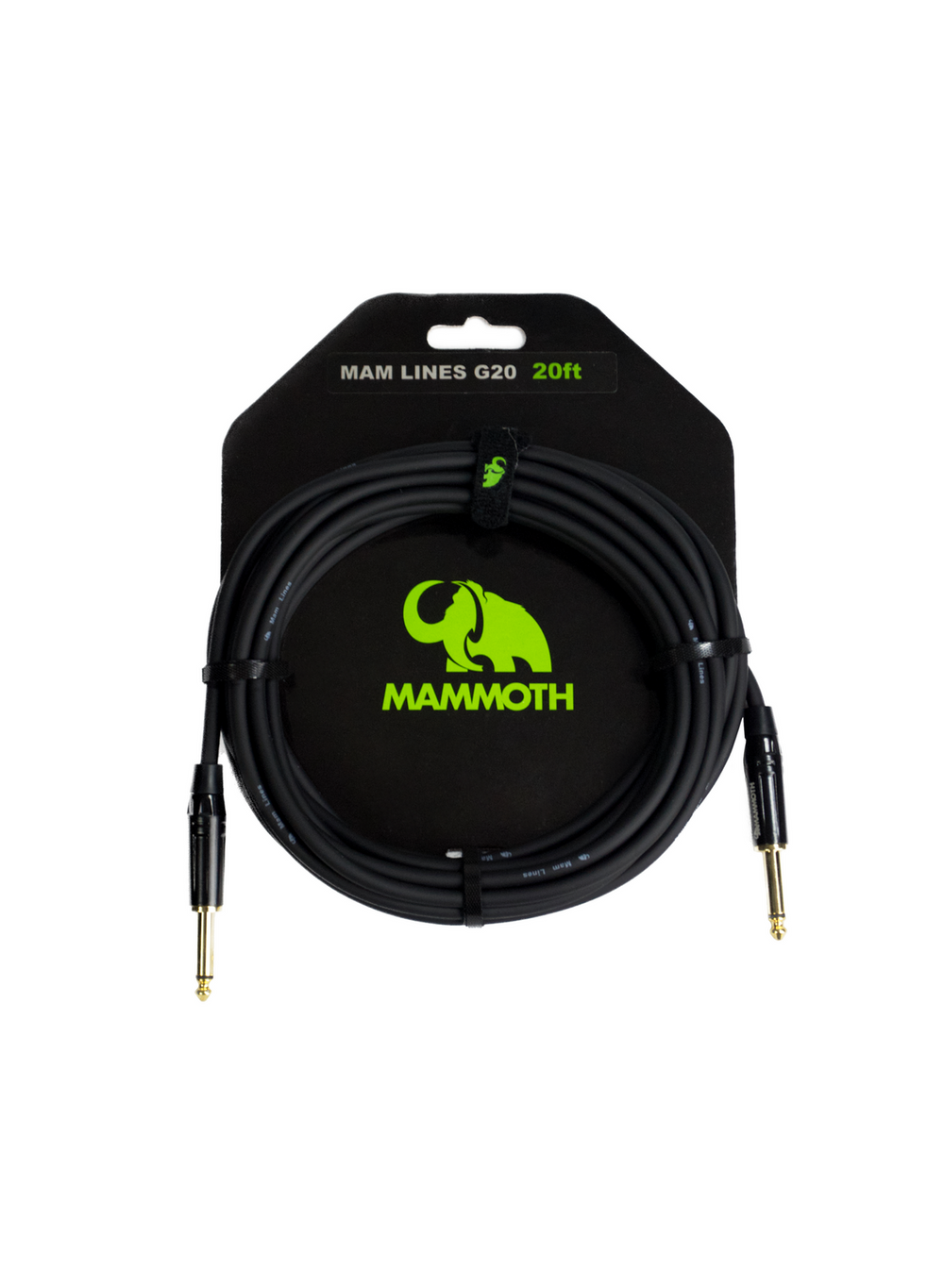 Mammoth MAM LINES G20, 20ft Instrument Cable, Straight Jack to Straight Jack.