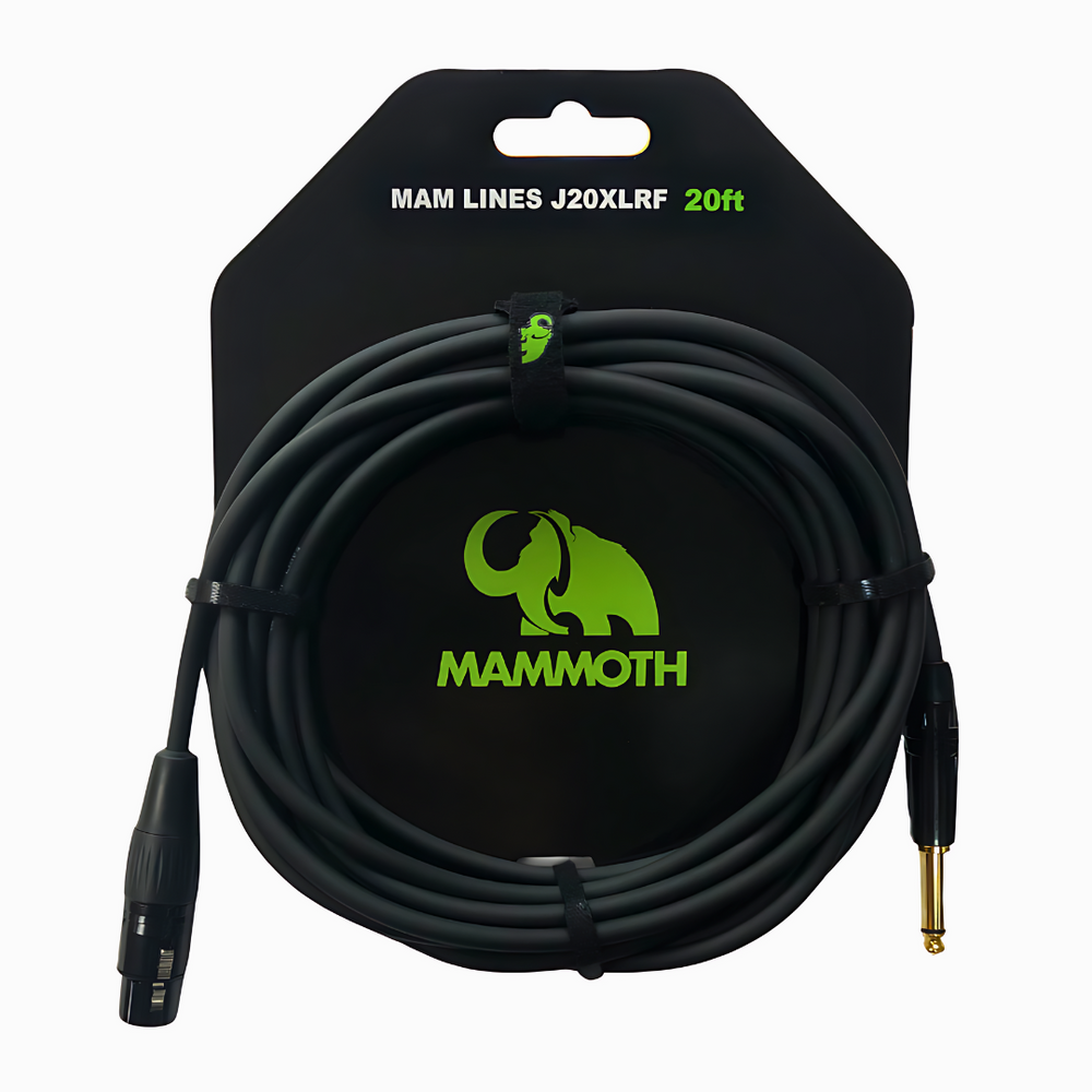 Mammoth MAM LINES J20XLRF, Audio Cable, 20ft, MONO JACK TO XLR FEMALE