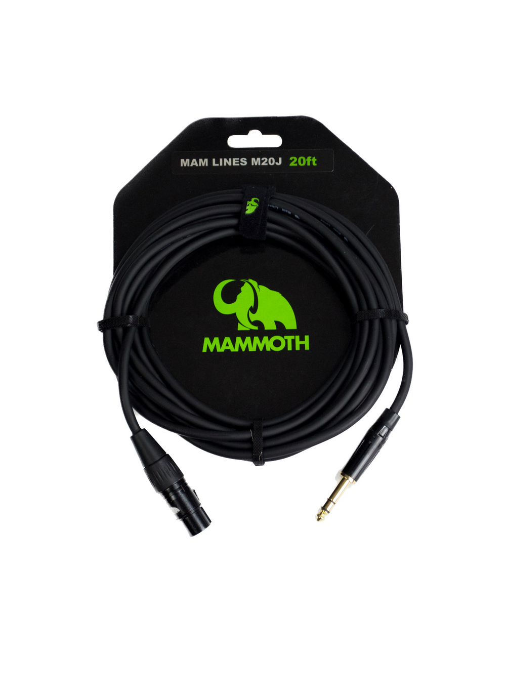 Mammoth MAM LINES M20J, 20ft Mic Cable, XLR to TRS Jack.