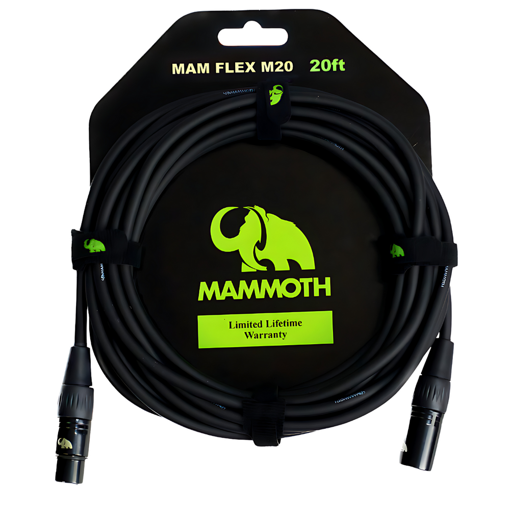 Mammoth MAM FLEX M20, 20ft Mic Cable, XLR to XLR.
