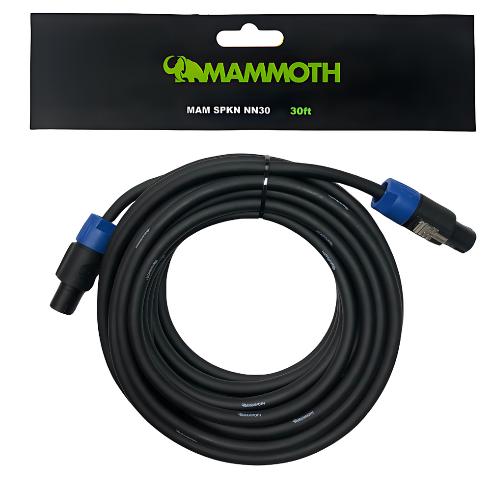 Mammoth MAM SPKN NN30, SPEAKER Cable, 30ft, SPEAKON TO SPEAKON