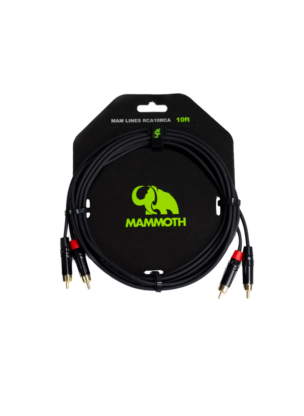 Mammoth MAM LINES RCA10RCA, 10ft Audio Cable, 2x RCA to 2x RCA