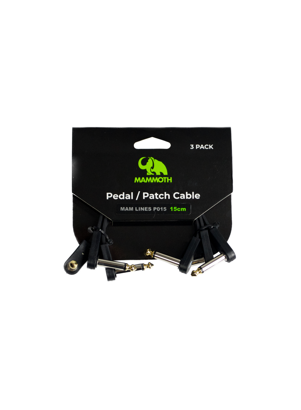 Mammoth MAM LINES P015, 15cm Pedal/Patch Cable, Right angle Jack to Right angle Jack
