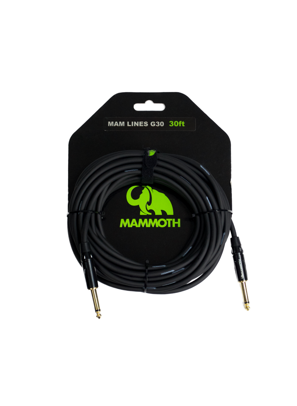 Mammoth MAM LINES G30, 30ft Instrument Cable, Straight Jack to Straight Jack.