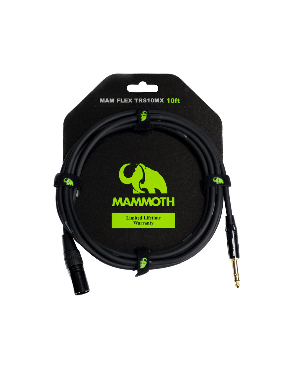 Mammoth MAM FLEX TRS10MX, 10ft Audio Cable, TRS Jack to Male XLR
