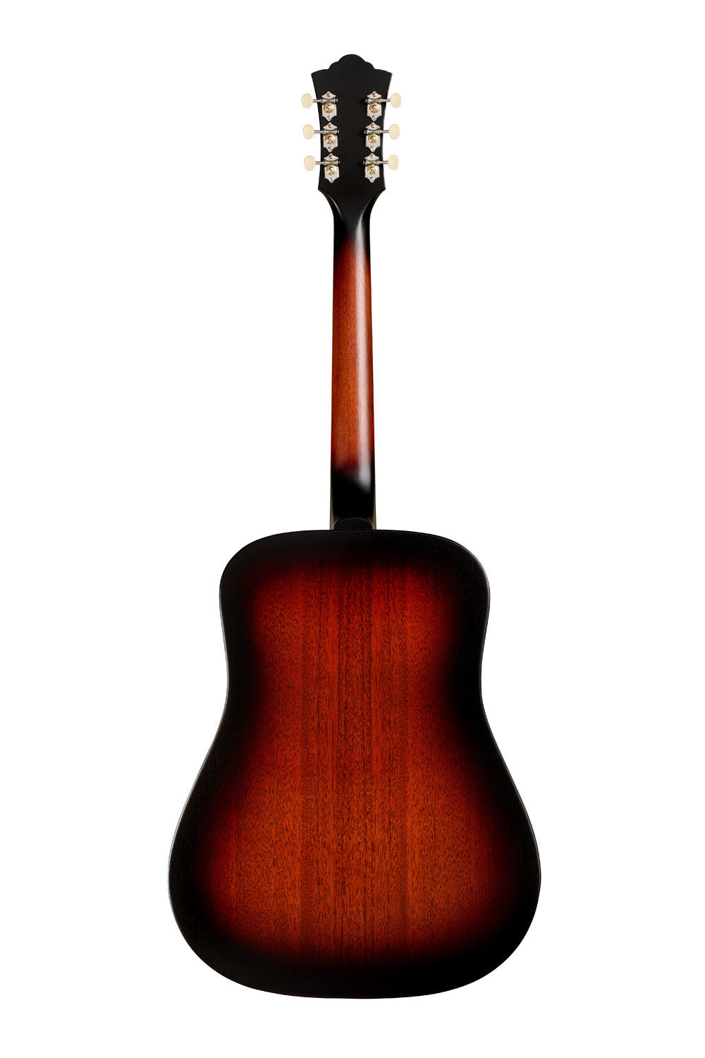 Guild D-20E Vintage Sunburst USA-Made All Mahogany Dreadnought Acoustic Guitar with Pickup and Case