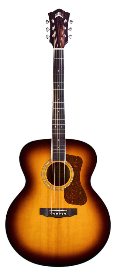 Guild F-250E Deluxe Solid Top Arched Back Acoustic Guitar with Pickup - Antique Burst with Bag-Buzz Music