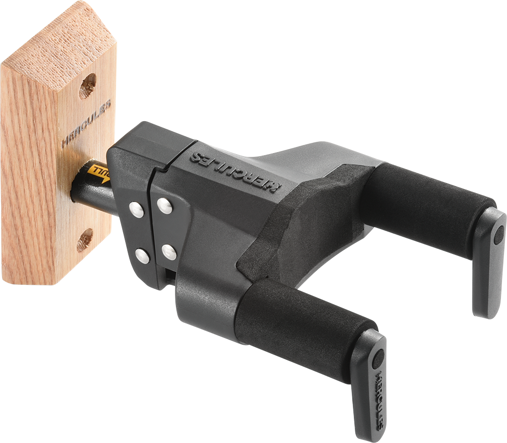 Hercules GSP38WBPLUS: Wood Block Wall Guitar Hanger-Buzz Music