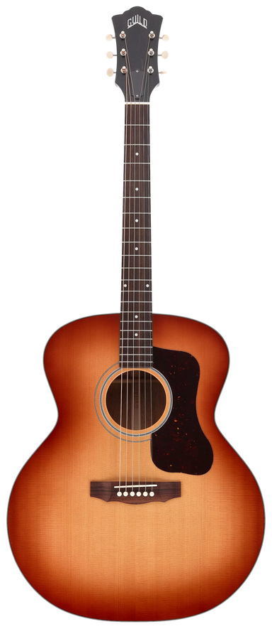 Guild F-40E Standard Pacific Sunset Burst USA-Made Jumbo Acoustic Guitar - Spruce/Mahogany with Pickup and Case-Buzz Music