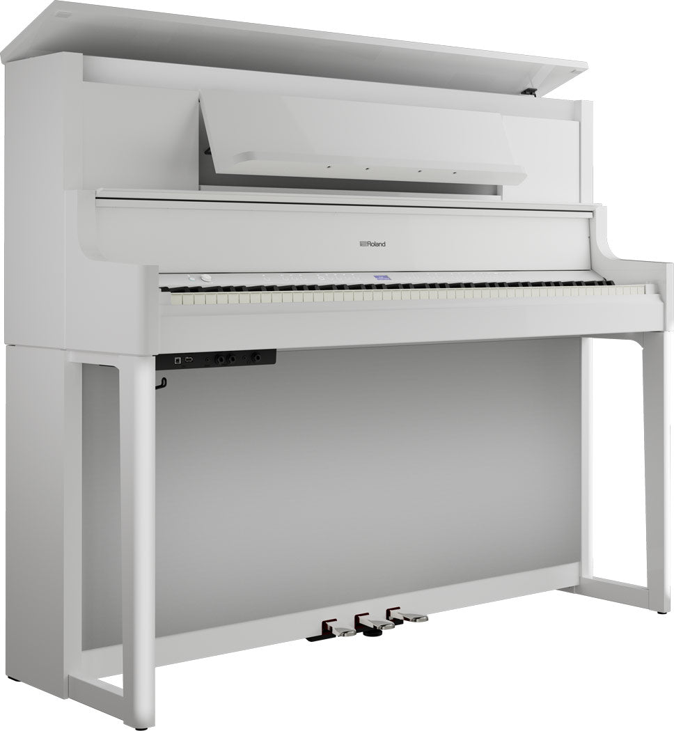 Roland LX-9 Home Piano & Stool - Polished White-Buzz Music