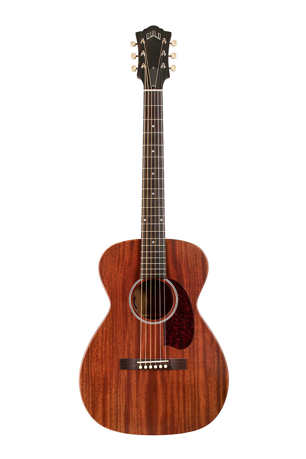 Guild M-20E Natural USA-Made All Mahogany Concert Acoustic Guitar with Pickup and Case
