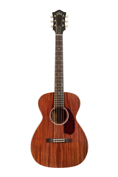 Guild M-20E Natural USA-Made All Mahogany Concert Acoustic Guitar with Pickup and Case-Buzz Music