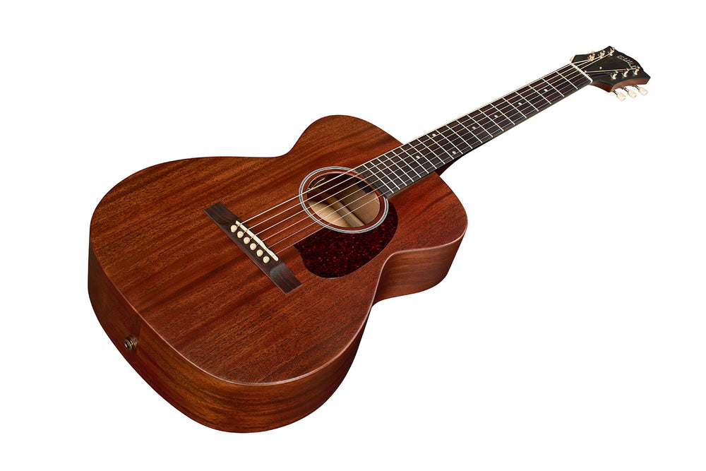Guild M-20E Natural USA-Made All Mahogany Concert Acoustic Guitar with Pickup and Case