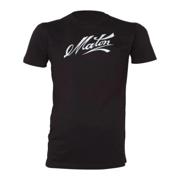 Maton Signature T-Shirt XL (Black w White Logo)-Buzz Music