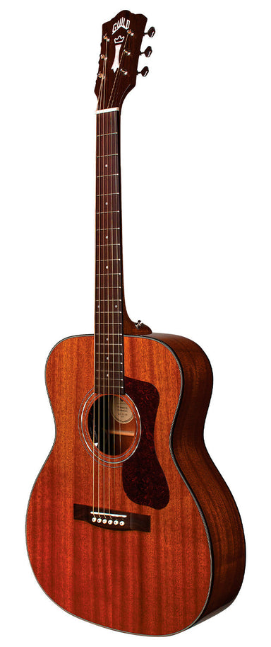 Guild OM-120 Natural All Solid Mahogany Acoustic Guitar with Bag-Buzz Music
