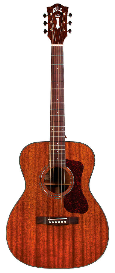 Guild OM-120 Natural All Solid Mahogany Acoustic Guitar with Bag-Buzz Music