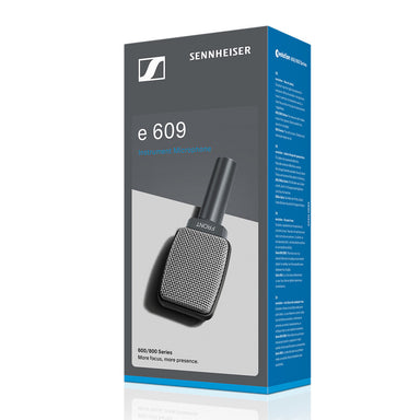 Sennheiser e 609 SILVER Instrument microphone supercardioid, dynamic for guitar amplifiers with 3-pin XLR-Buzz Music