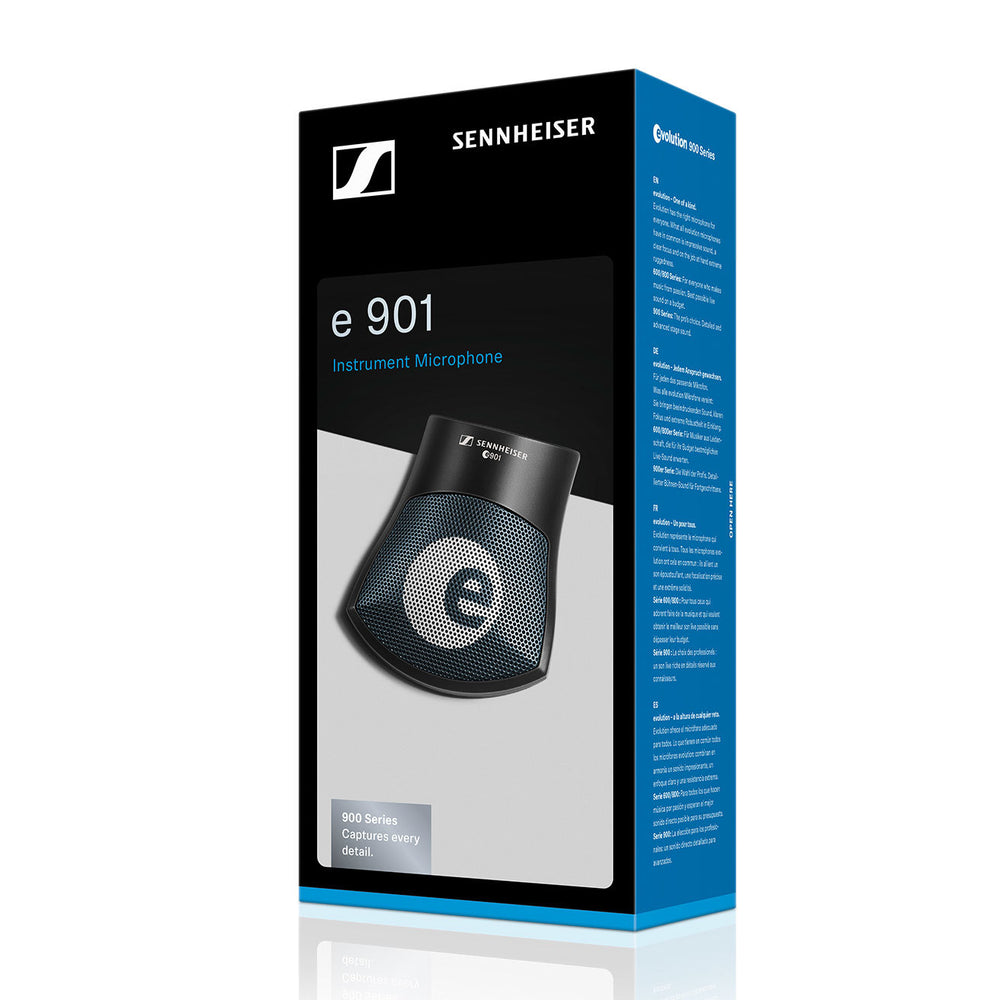 Sennheiser e 901 Instrument microphone half-cardioid, condenser, boundary layer for bass drums, piano and low-frequency instruments with 3-pin XLR-Buzz Music