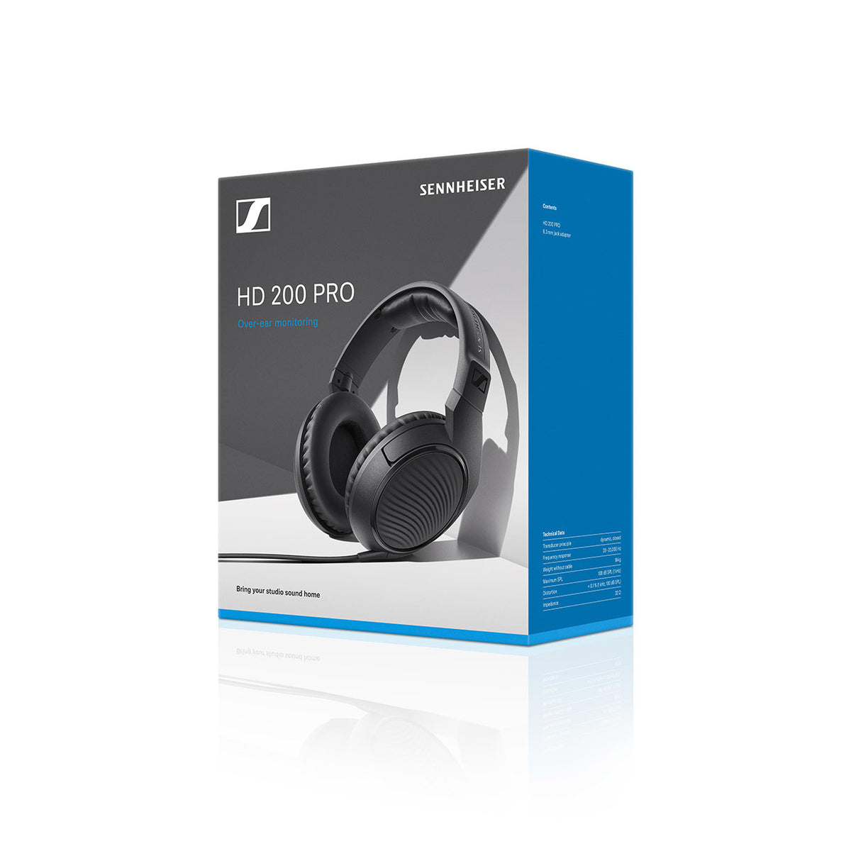 Sennheiser HD 200 PRO Dynamic Stereo Headphone, 32 Ohm, Closed