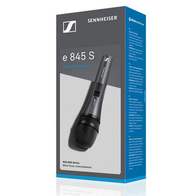 Sennheiser e 845-S Handheld microphone supercardioid, dynamic with and 3-pin XLR-M and on-off switch-Buzz Music