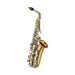 Yamaha YAS26 Alto Saxophone Student Model with Nickel plated keys, front F key. Includes hard case. Gold lacquer-Buzz Music