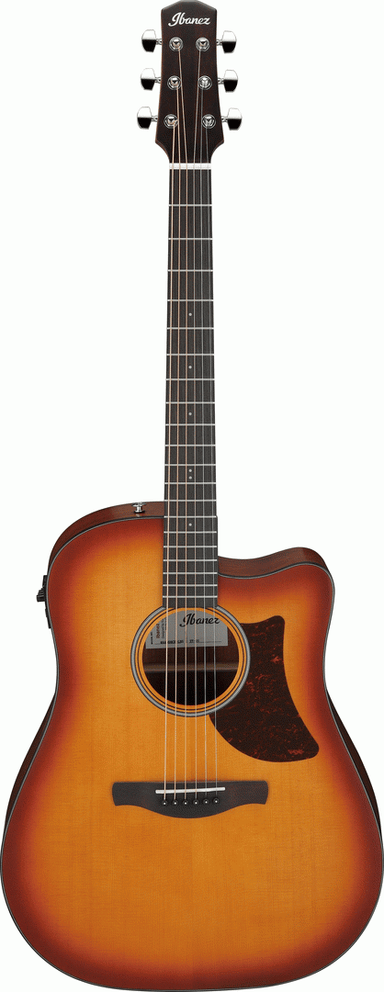 Ibanez AAD50CE Light Brown Sunburst Low Gloss Advanced Acoustic Guitar-Buzz Music