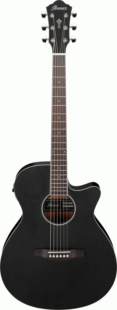 Ibanez AEG7MH Weatherd Black Open Pore Acoustic Guitar-Buzz Music