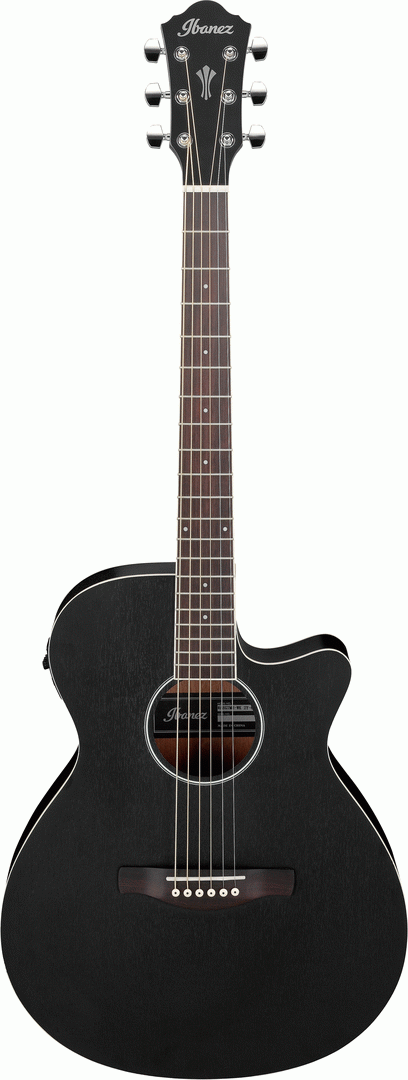 Ibanez AEG7MH Weatherd Black Open Pore Acoustic Guitar-Buzz Music
