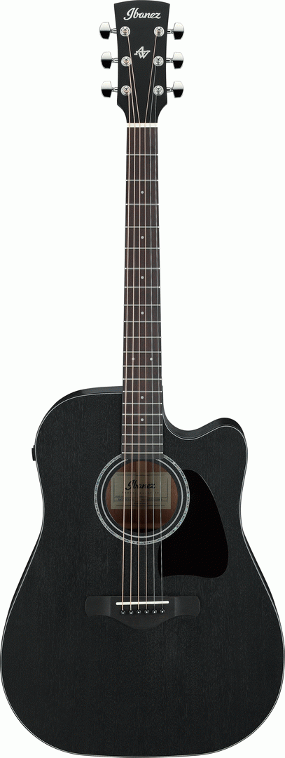 Ibanez AW1040CE Weathered Black Open Pore Acoutics Guitar All Solid-Buzz Music